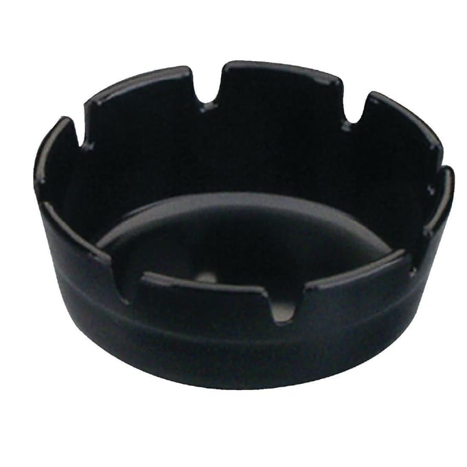 Kristallon melamine asbak zwart 10cm