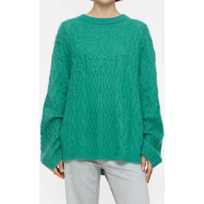 Closed Cable Long Sleeve Meadow Green Taglia: M | Maglioni a maglia Outlet | Donna | Verde