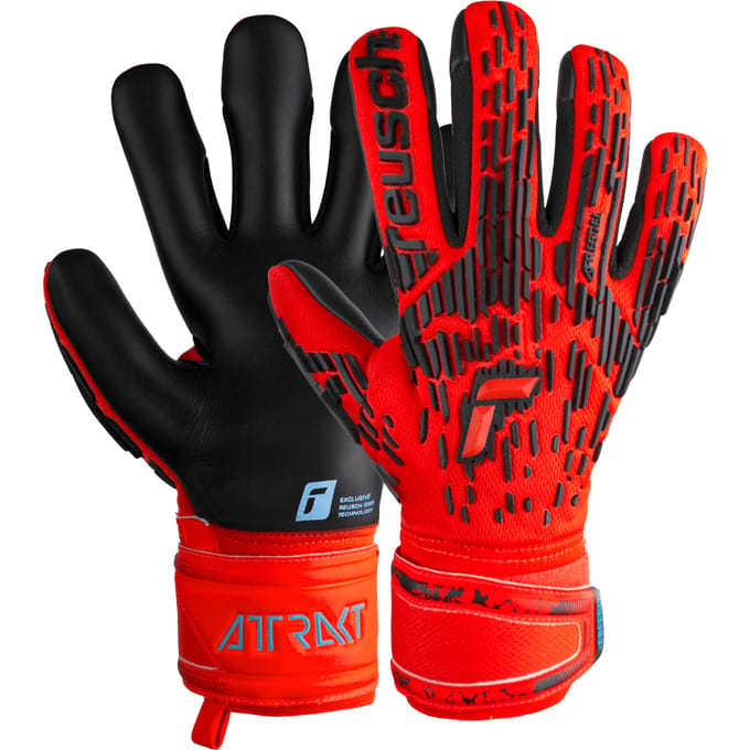 Reusch Attrakt Freegel Silver Black Red - Keepershandschoenen - Maat 8