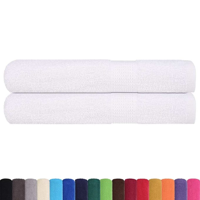 vidaXL - Handdoeken - FROGN - 2 - st - 100x200 - cm - 360 - g/m² - wit