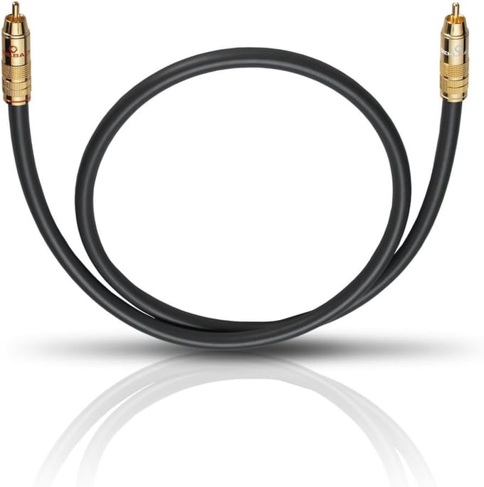 Premium Subwoofer Kabel 1 Meter - Meervoudige Afscherming - RCA naar Tulp - Zilveren Geleider
