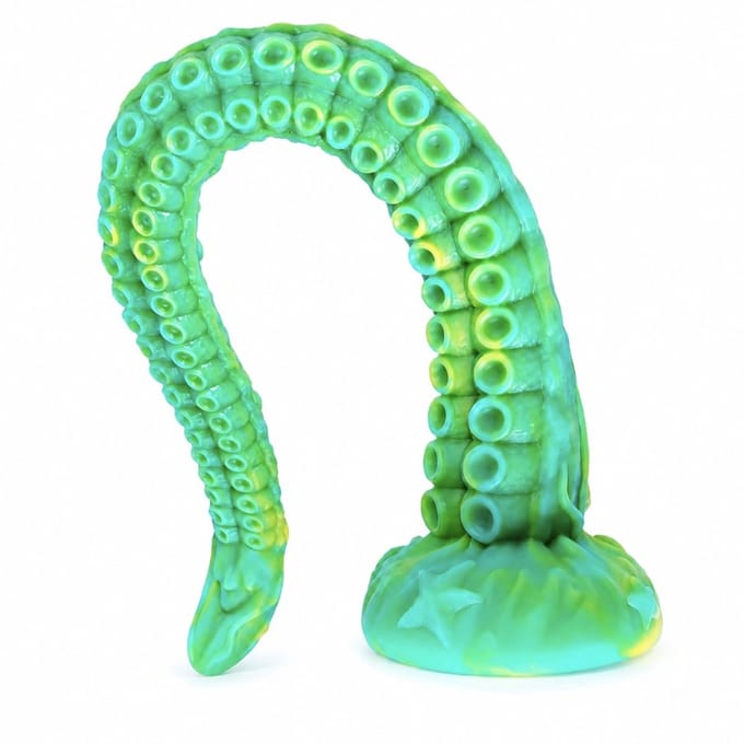 BSS® Dragon Dildo 46,5 cm van Zachte Siliconen met Zuignap – Dun Tentakel Design - Medium