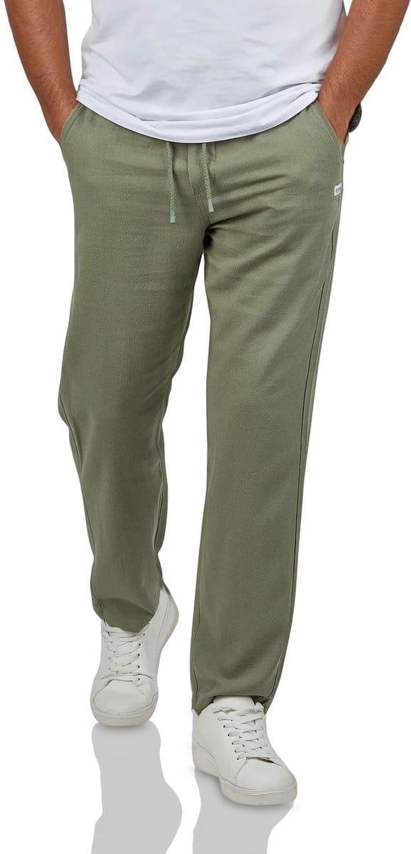 DENIMFY Heren Chino Broek DFDylan regular/straight Groen S Volwassenen Zomerbroek - Elastische Taille
