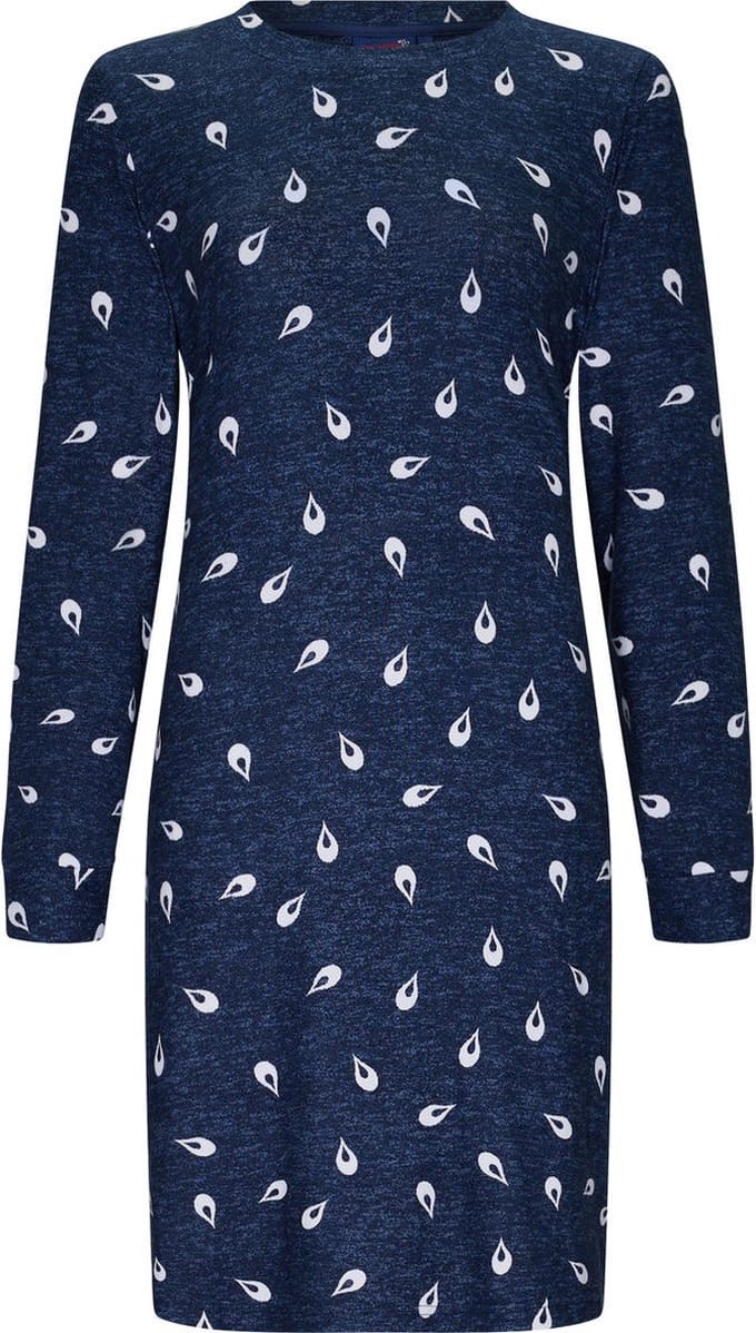 Fleece nachthemd blauw Hayley - Blauw - Maat - 36