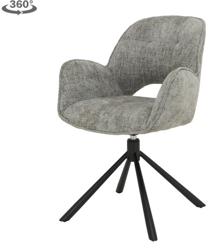 Tower living Isola Armstoel - silver (draaibaar)