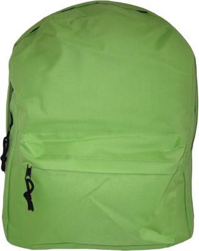 Rugzak Lime met Voorvak - Schooltas/Rugzak Jongens/Meisjes
