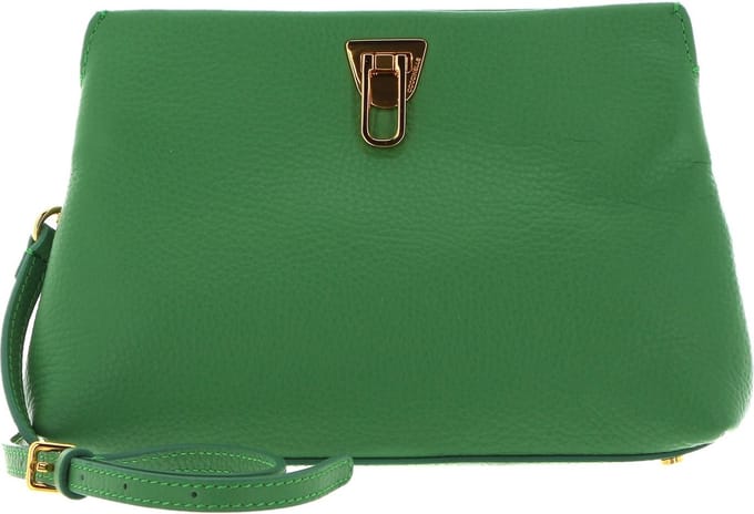 COCCINELLE Leren Koppeling Schoudertas Beat Clutch Handbag Grained Leather Peppermint Groene