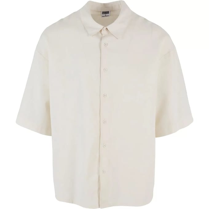 Urban Classics - Boxy Cotton Linen Overhemd - XXL - Beige