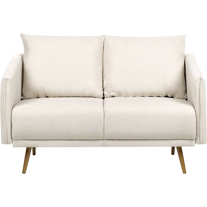 MAURA - Tweezitsbank - Lichtbeige - Polyester
