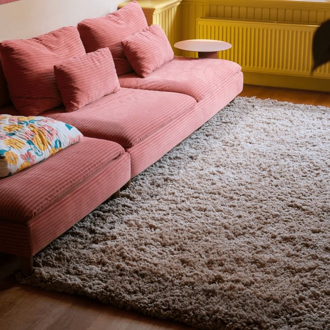 Hoogpolig vloerkleed Pilo groen/beige polyester Interieur05 - 160 x 230 cm - (M)