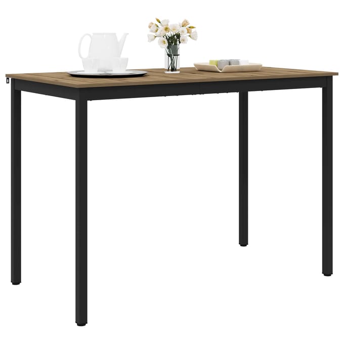vidaXL - Staande - Bartafel - Bewerkt - hout - Rechthoekig
