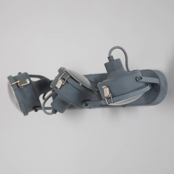 K.S. Verlichting Satelliet industriële plafondlamp in grijs