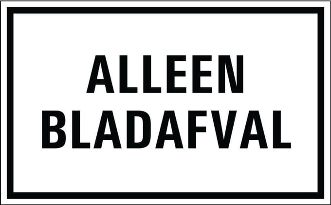Alleen bladafval bord - kunststof 320 x 200 mm