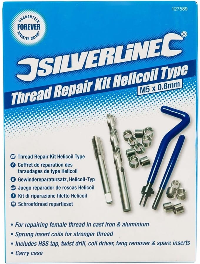 Silverline Schroefdraad repartie set M5 x 0,8 mm
