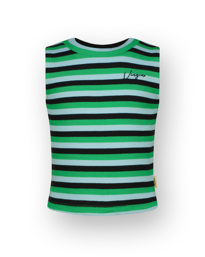 Vingino Girls Basic-crop Rib Top Top Multicolor Green Taglia: 2 | Camicie Outlet | kids | Verde