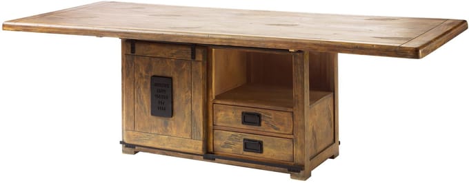 MASSIVMOEBEL24.DE RAILWAY #198 eettafel blank gelakt massief hout mango 200x100x76 cm (BxTxH)