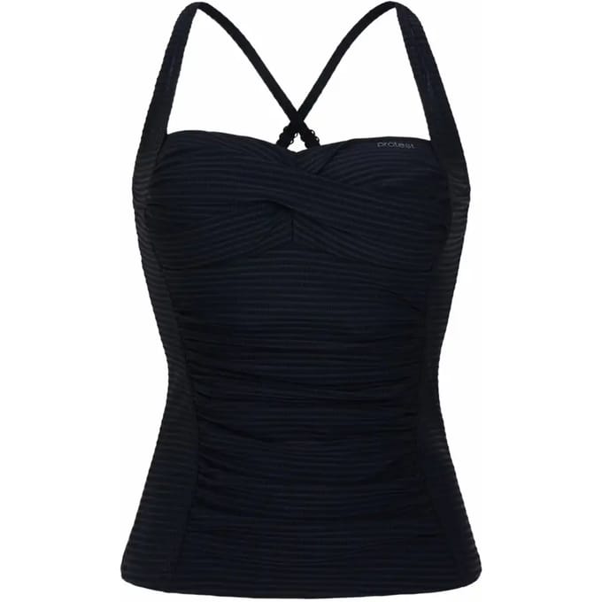 Protest MIXCamo – Tankini Dames – C-Cup – Vaste vulling – Verstelbare bandjes – Zwart