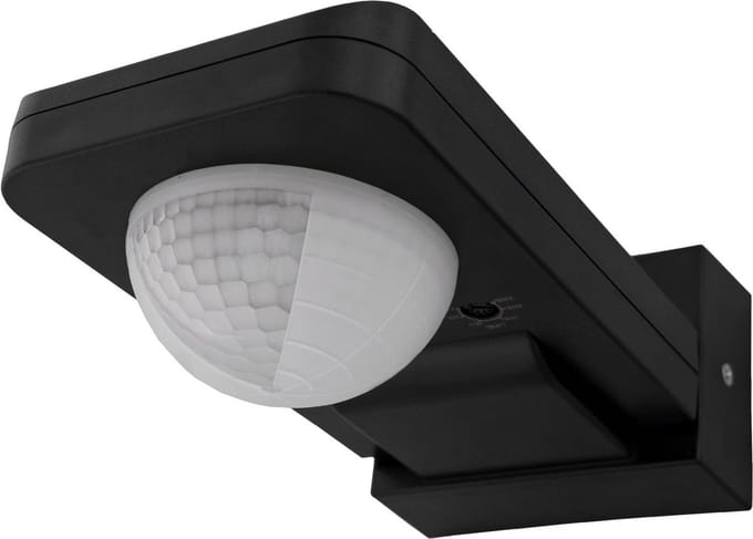 Ledvion - Bewegingsmelder Zwart - Opbouw - Schemerschakelaar - IP65 - 360° - Bereik 20m -Lichtsensor