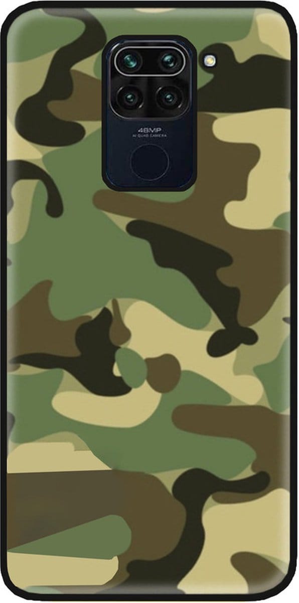 ADEL Siliconen Back Cover Softcase Hoesje Geschikt voor Xiaomi Redmi Note 9 - Camouflage