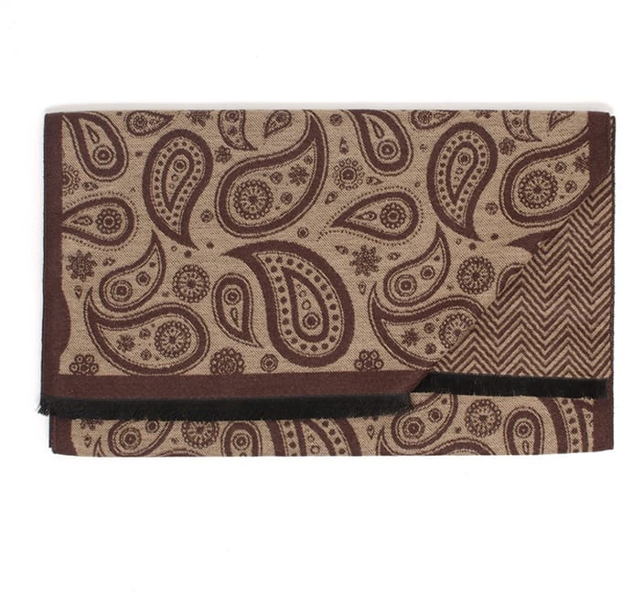 BETOLLE Paisley double face viscose scarf Brown (TRSCHE190 - 400)