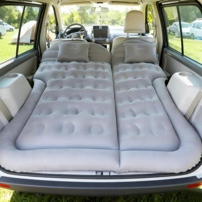 RWB® Auto Matras - Auto Luchtbed - Opblaasbed Auto - 170 x 130 x 12 - met Luchtpomp