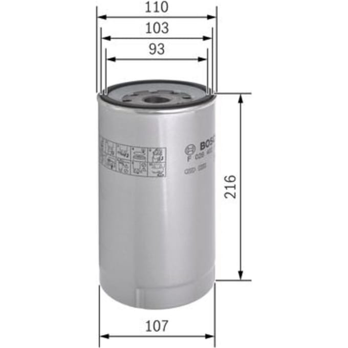 Brandstoffilter BOSCH F 026 402 143