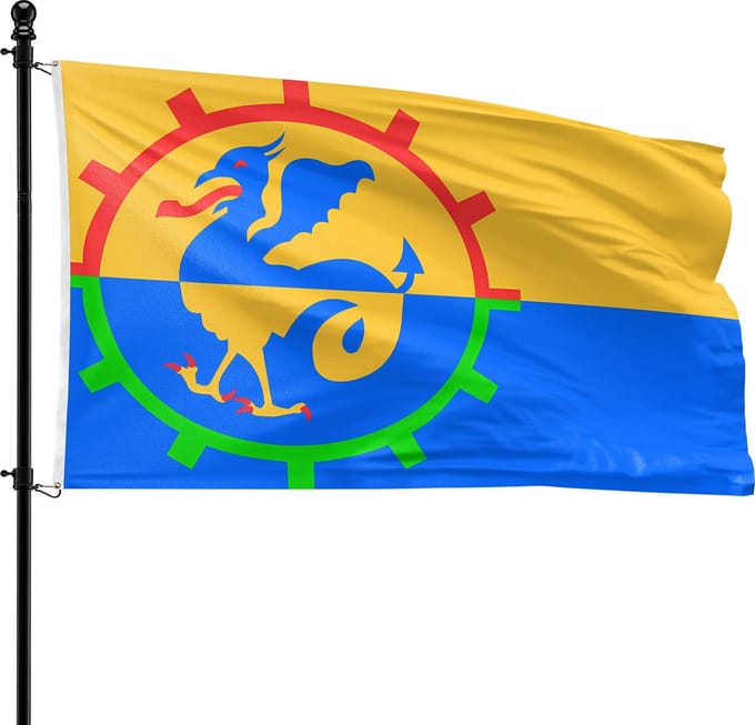 VlagDirect - Beesel vlag - Gemeente Beesel vlag - 90 x 150 cm.
