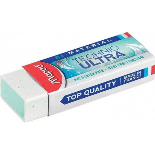 Maped gum Technic Ultra | wit | blister met 1 stuk