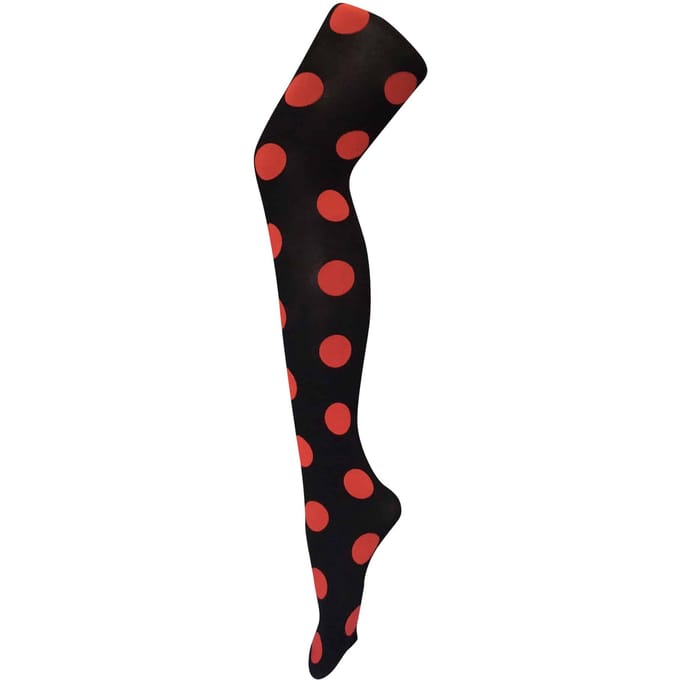 Sock Snob Dames80 denier ondoorzichtig patroon panty's - Grote Plek Rood