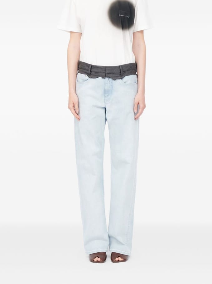 mm6 maison margiene jeans band taille vrouw blauw