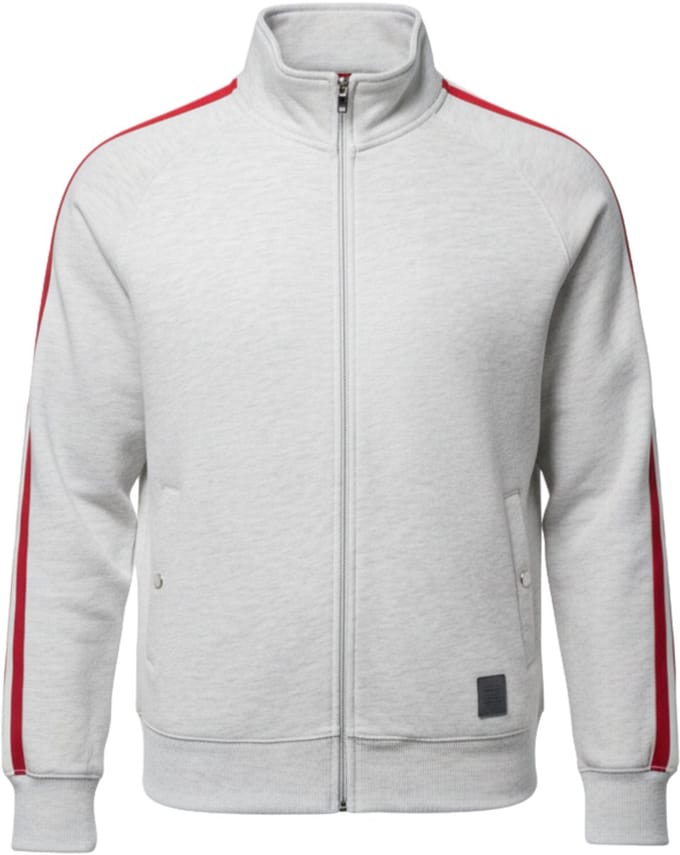 OMBRE Sweater - Regular Fit - Katoen - Lange Mouw Lichtgrijs Gemêleerd S