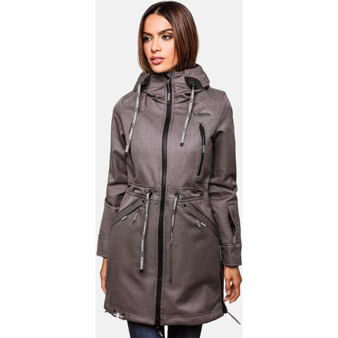 Marikoo dames softshelljas – Racquellee met capuchon & fleecevoering