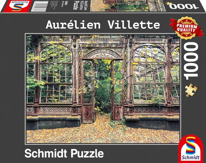 Puzzel met 1000 Stukjes van Begroeide Boogramen – Kleurrijke Beleving