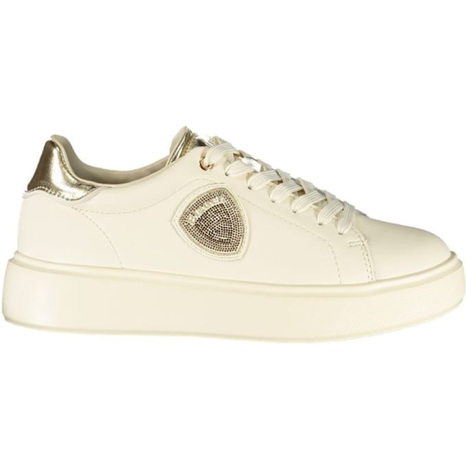 Blauer Leren sneakers Venus wit, goud