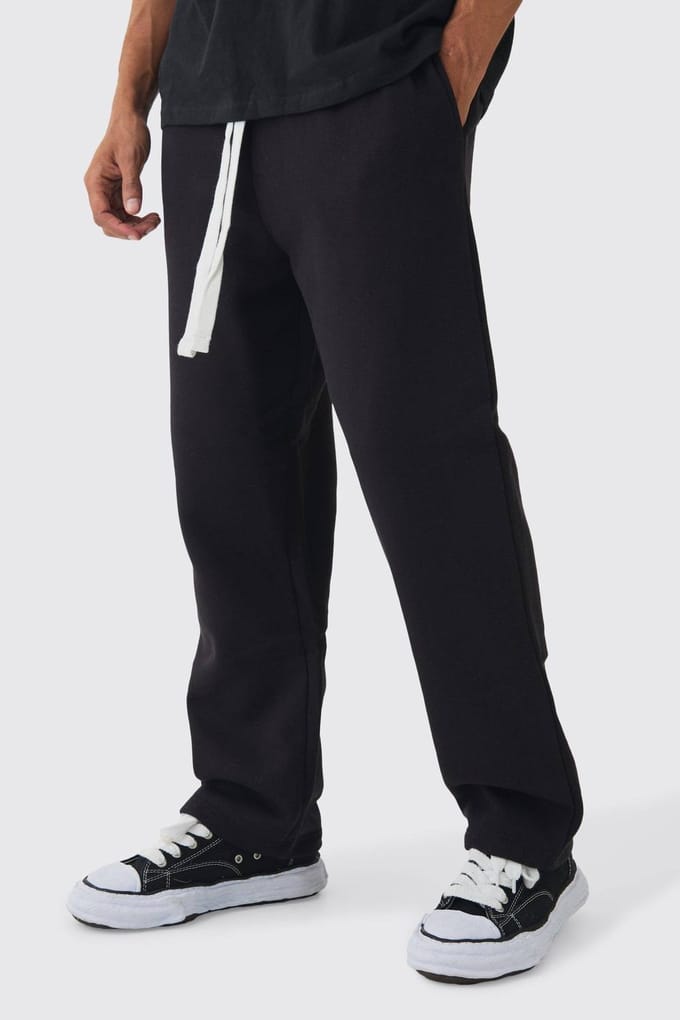 Oversized Drop Crotch Jogger | Black | Size Large
