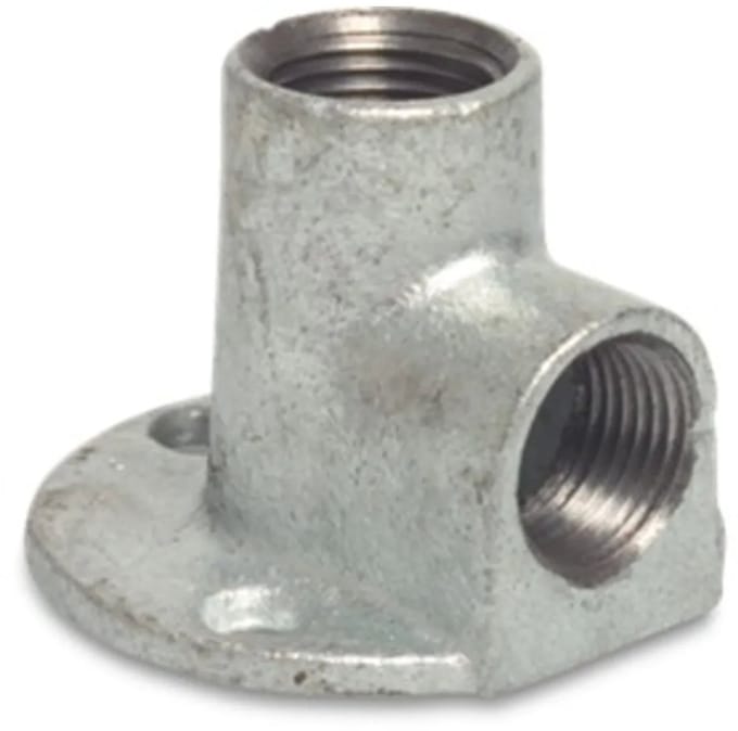 Muurplaat Gietijzer Mega 90° Verzinkt 1/2" Binnendraad Nr. 471