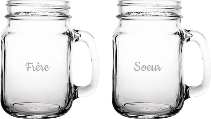 Drinkglas gegraveerd - 45cl - Frere & Soeur