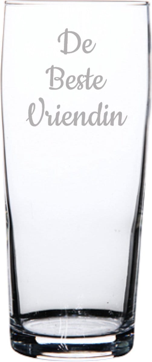 Gegraveerde bierfluitje 19cl De Beste Vriendin