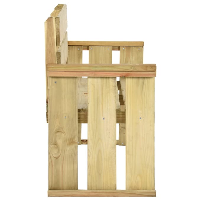 vidaXL - Tuinbank - 121 - cm - geïmpregneerd - grenenhout