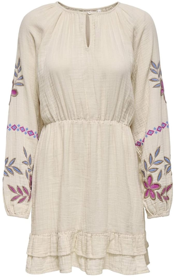 ONLY - ONLBLAKE LIFE LS EMB DRESS WVN - Meisjes - Mini jurken