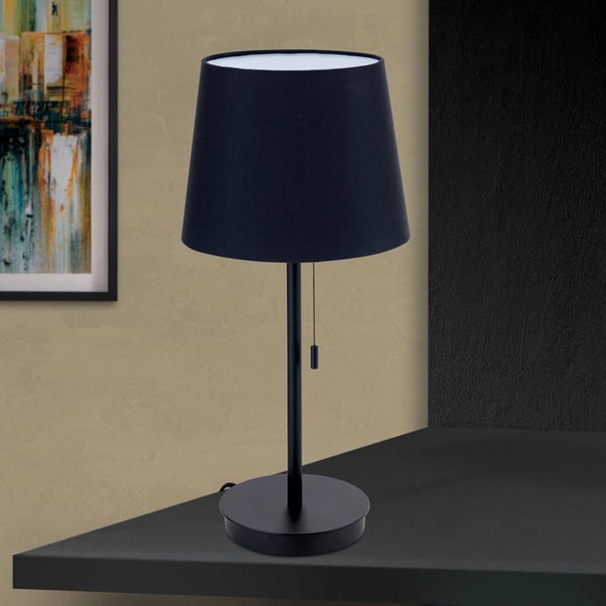 ORION Tafellamp Ludwig met USB-poort zwart