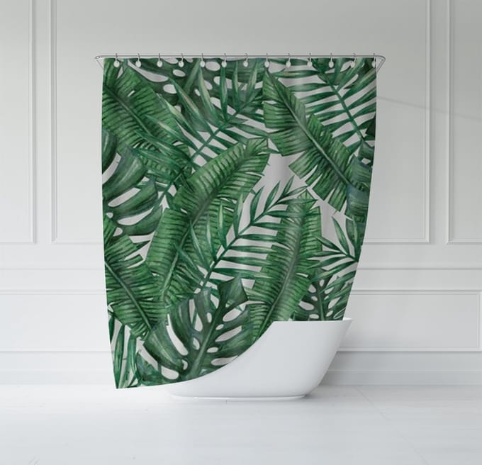 ATTREZZO® Douchegordijn Bamboe - 180x180 cm