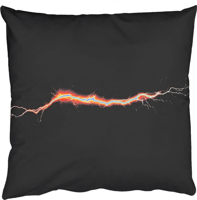 Sierkussens - Kussentjes Woonkamer - 60x60 cm - Oranje - Bliksemflits - Licht