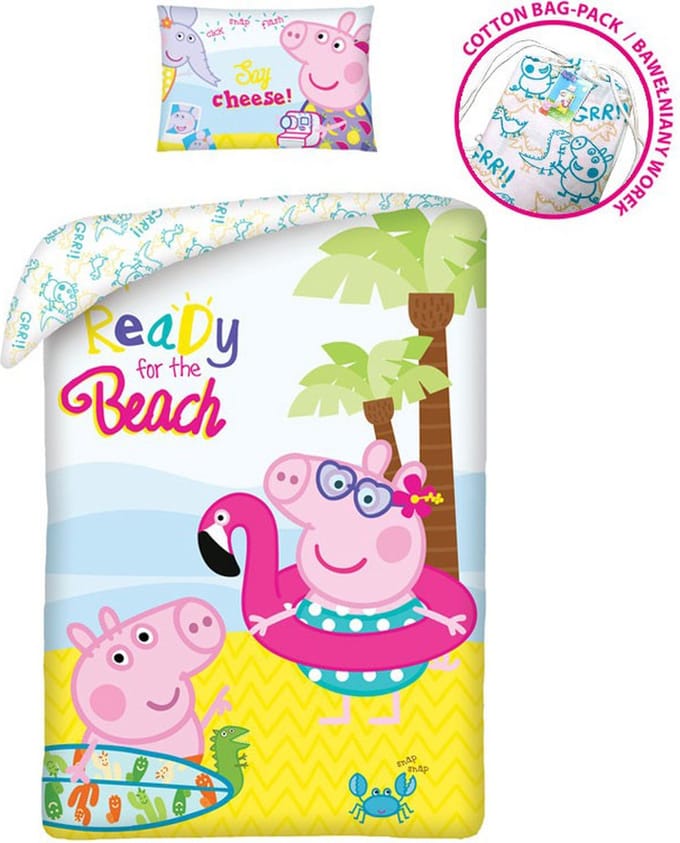 Peppa Pig Dekbedovertrek Summer ready 140 x 200 cm katoen