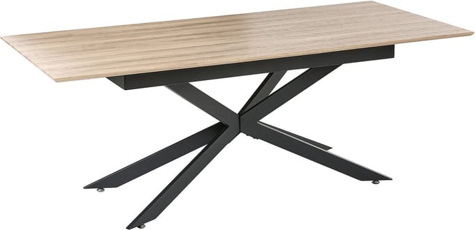 FINLEY - Uitschuifbare eettafel - Lichtbruin - MDF