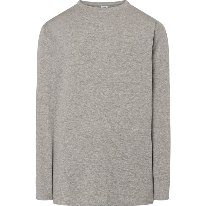 JHK Heren Melange Normaal T-Shirt (Grijze Melange)