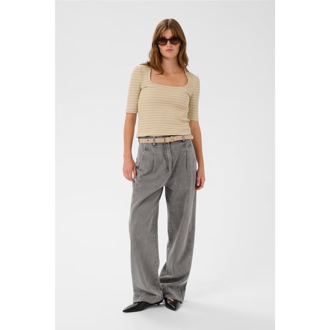 Dames Wide Leg Jeans Soaked in Luxury SLNinnia