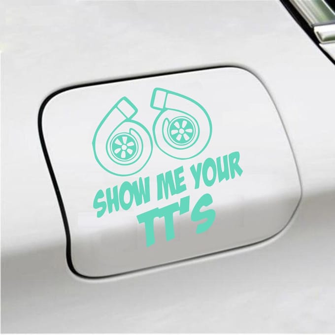 Bumpersticker - Show Me Your TTs - 15 X 15 - Mint