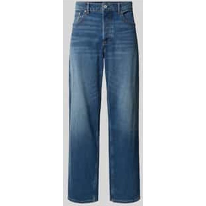 straight fit jeans van katoenmix