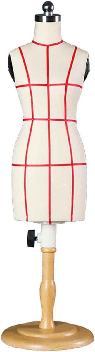 Kleermakerspop Mini - Paspop Model - Kleding Presenteren - Verstelbare Hoogte - Schaal 1/4 - Naturel